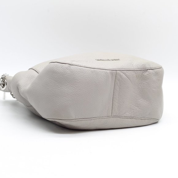 Michael Kors Chandler Large Convertible Leather Shoulder Bag in Pearl Gray - Picture 6 of 9